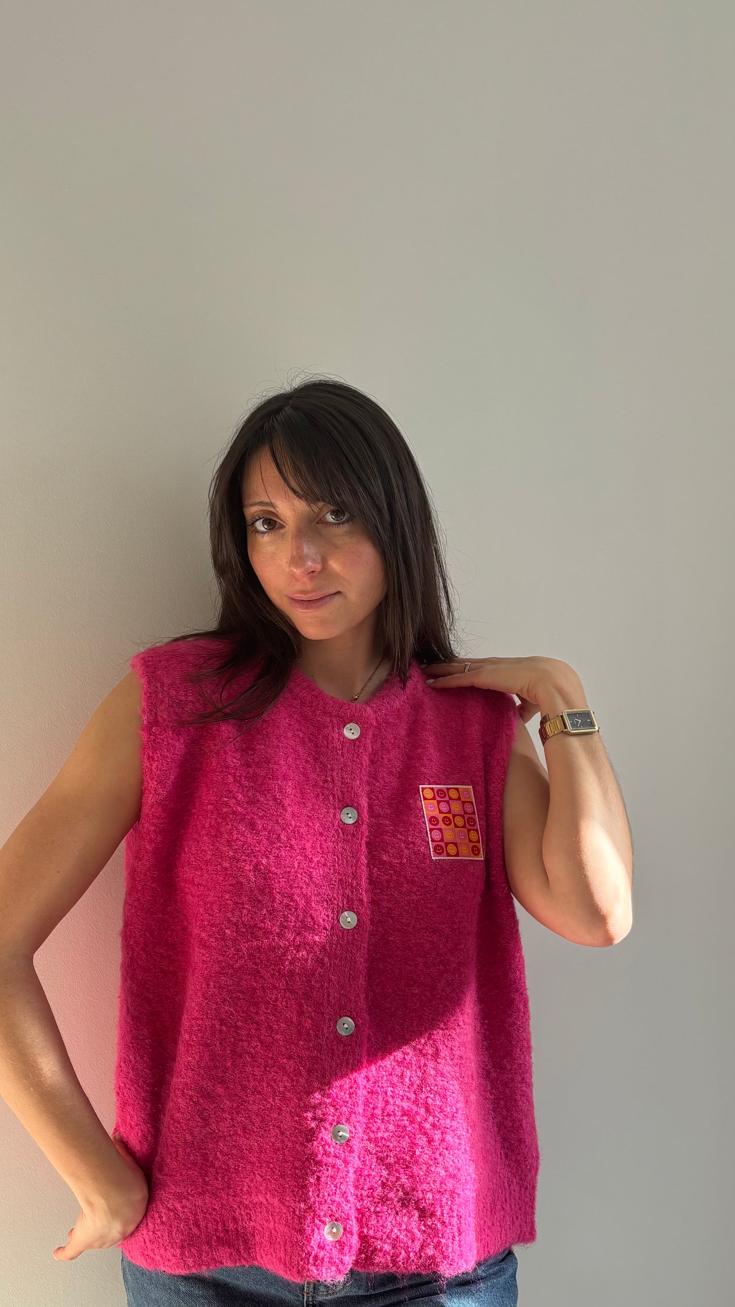 Gilet sans manche LUC - Fuchsia