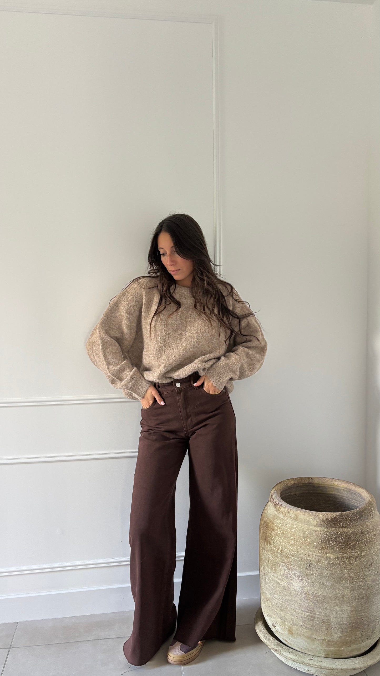 Pull CELESTINE - Taupe