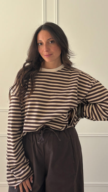 Marinière GIGI - Marron/Beige