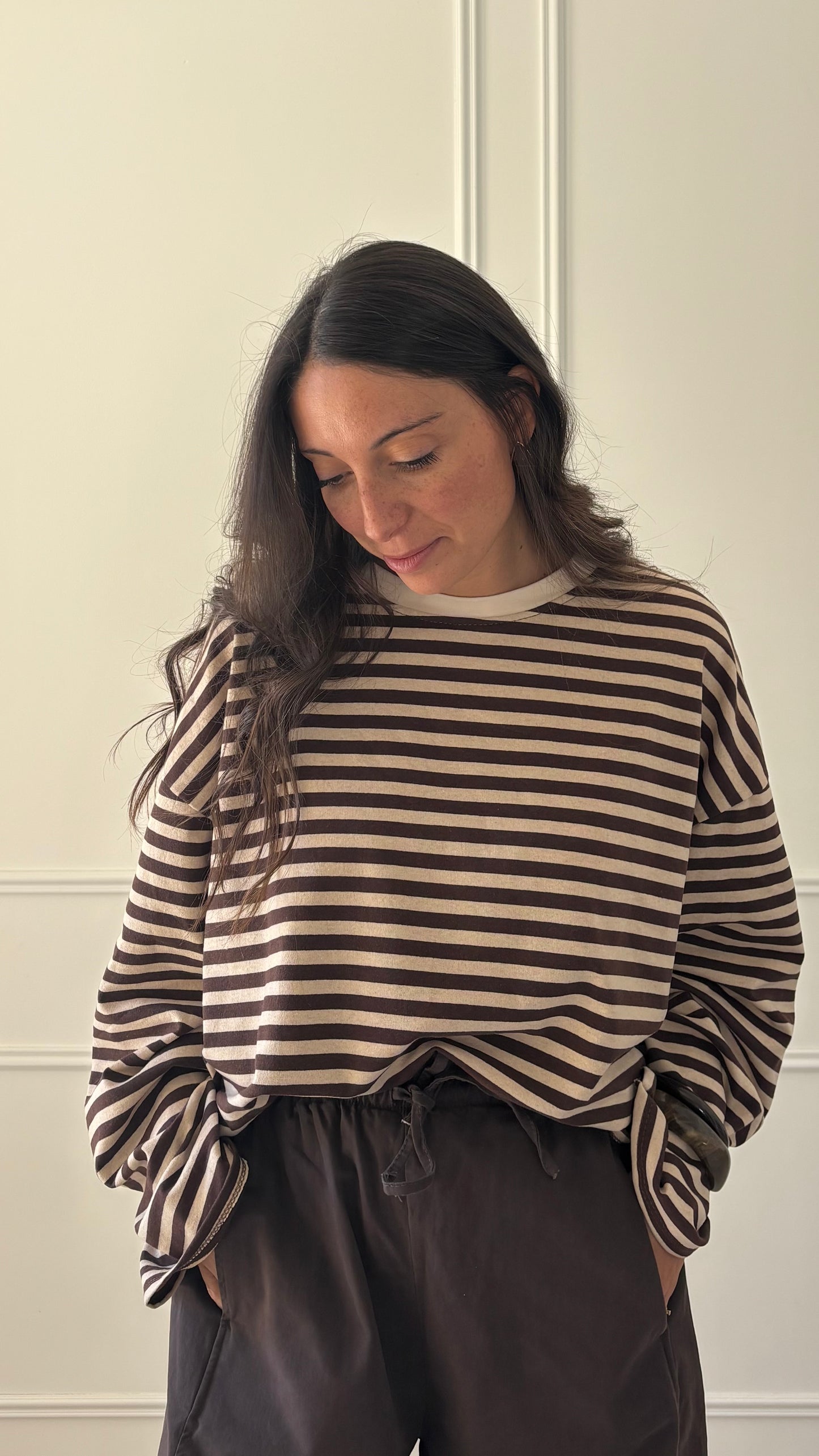 Marinière GIGI - Marron/Beige
