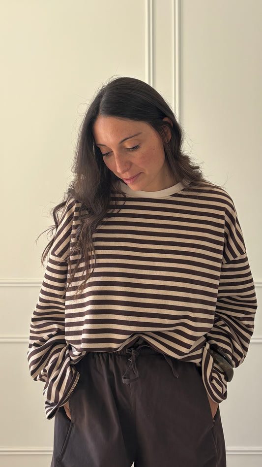 Marinière GIGI - Marron/Beige