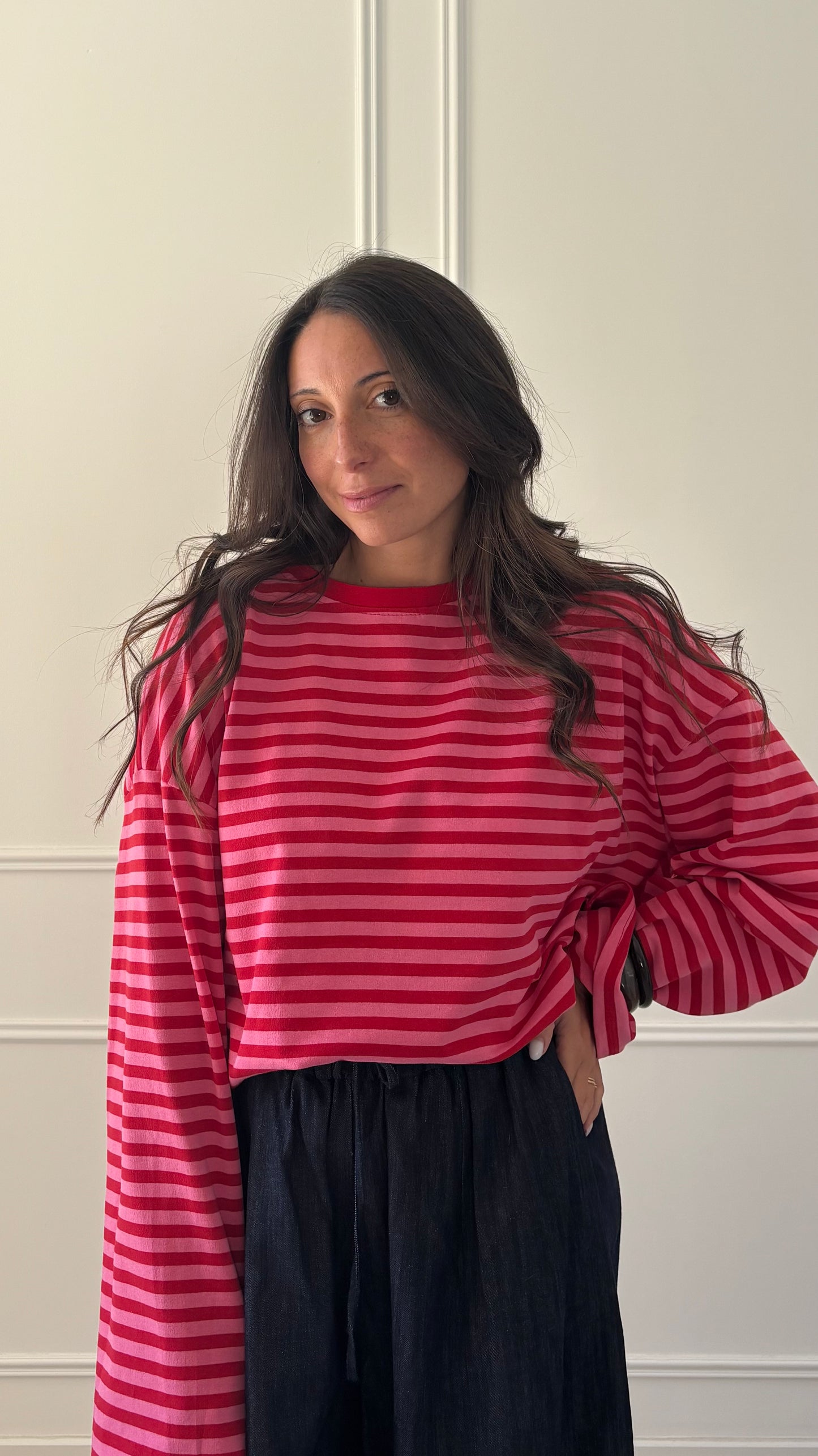 Marinière GIGI - Rouge/Rose