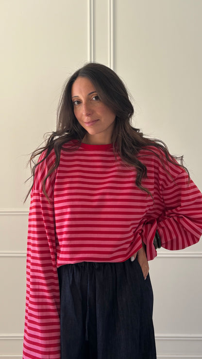 Marinière GIGI - Rouge/Rose