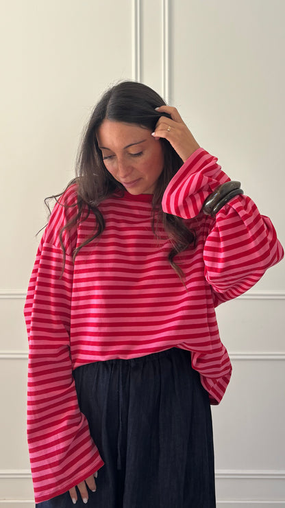Marinière GIGI - Rouge/Rose
