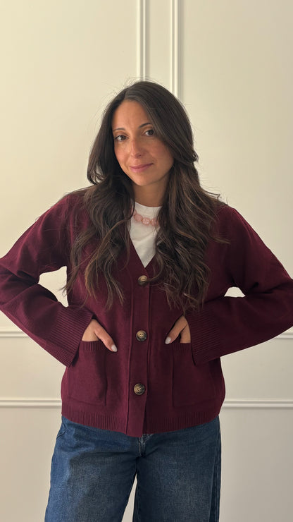 Cardigan MÉLODIE - Bordeaux
