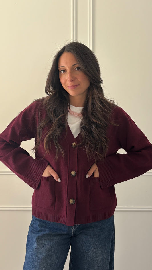 Cardigan MÉLODIE - Bordeaux
