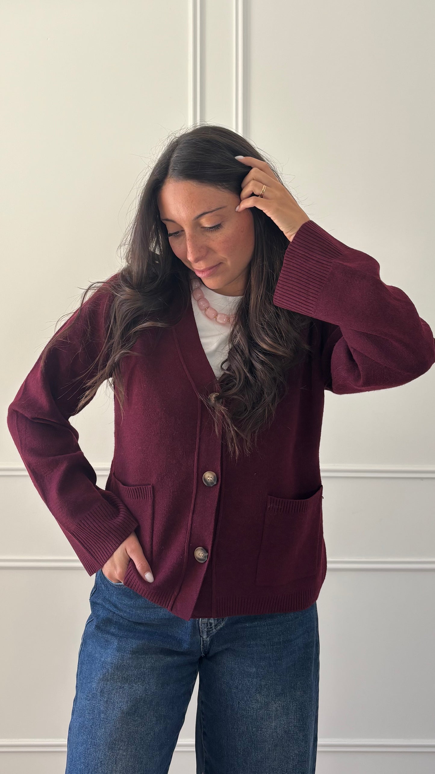 Cardigan MÉLODIE - Bordeaux