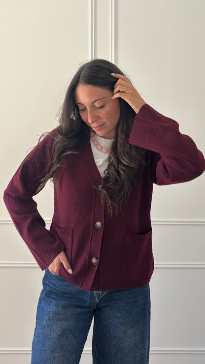 Cardigan MÉLODIE - Bordeaux