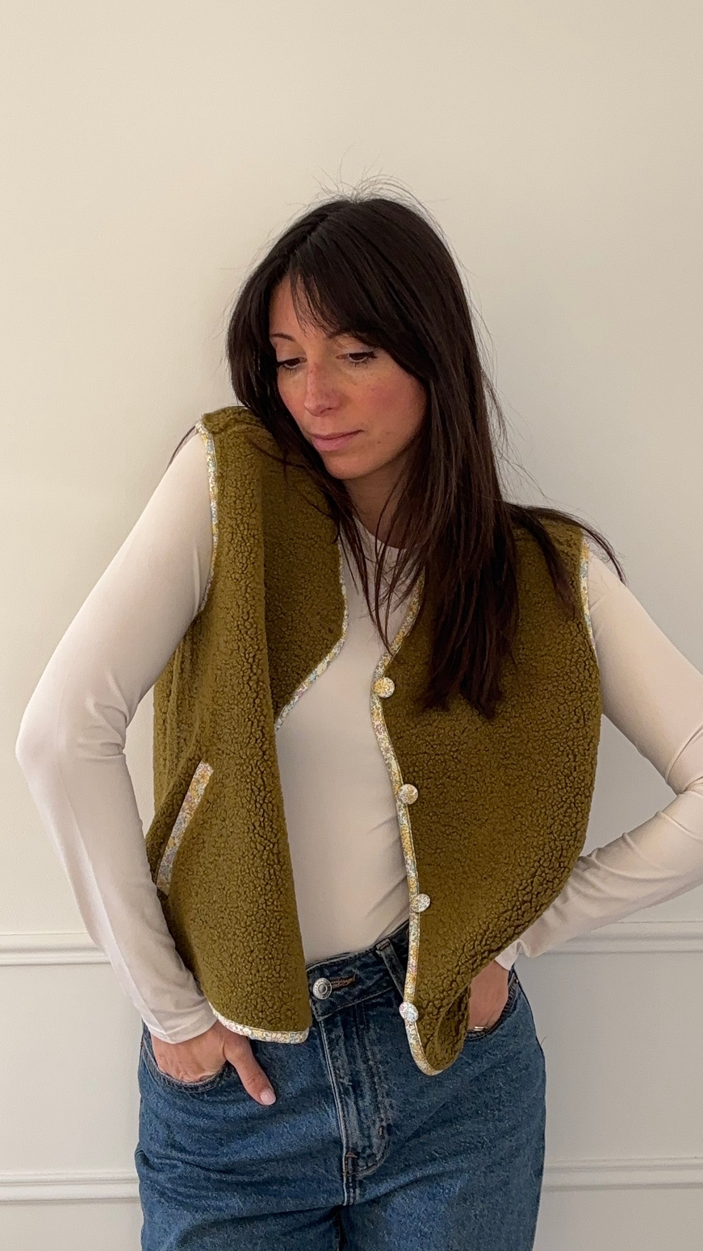 Veste sans manche ANAIS - Kaki