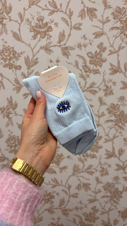 Chaussettes Brodées - Oeil