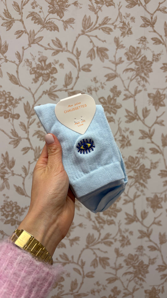Chaussettes Brodées - Oeil