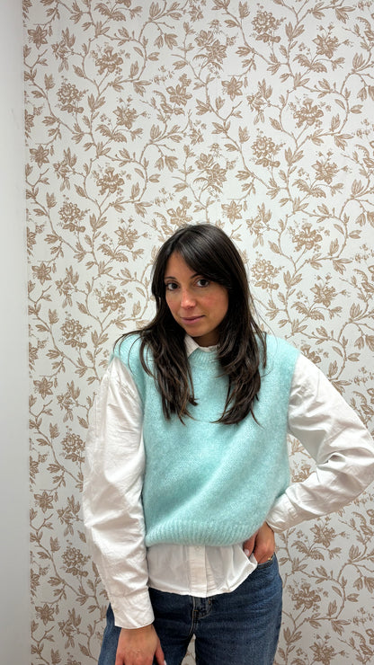 Pull LOUISE - Bleu turquoise