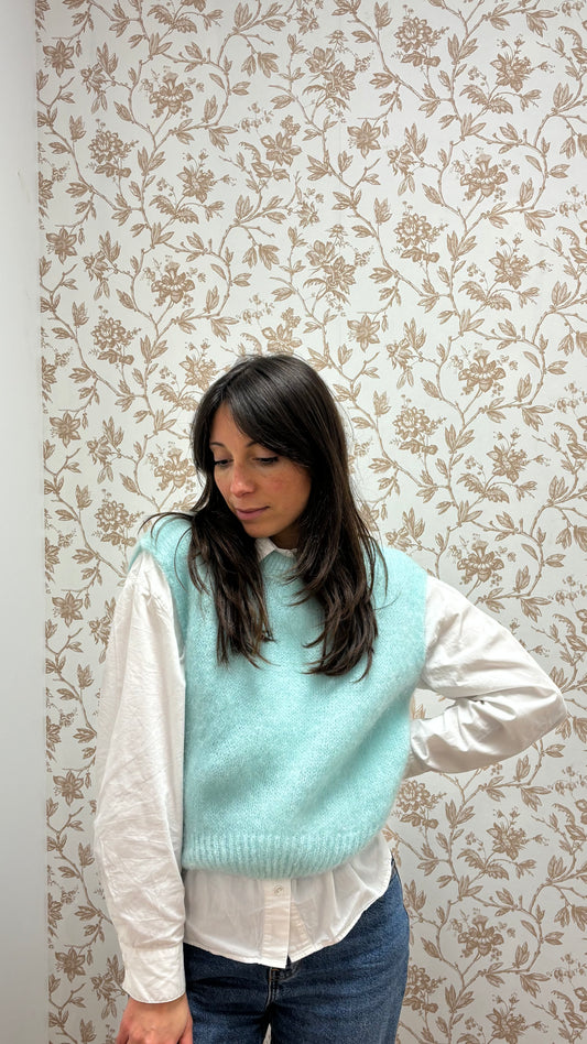 Pull LOUISE - Bleu turquoise