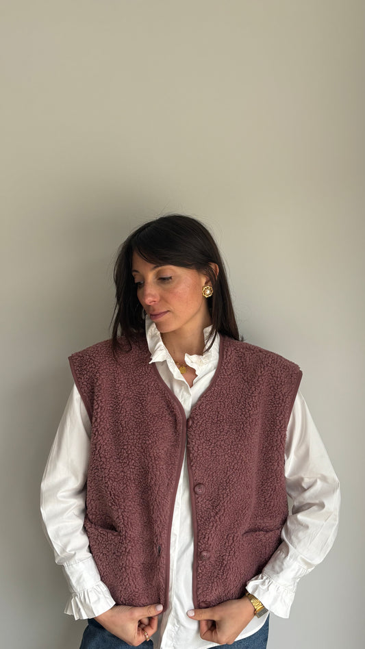 Gilet sans manche EMMA - Vieux rose