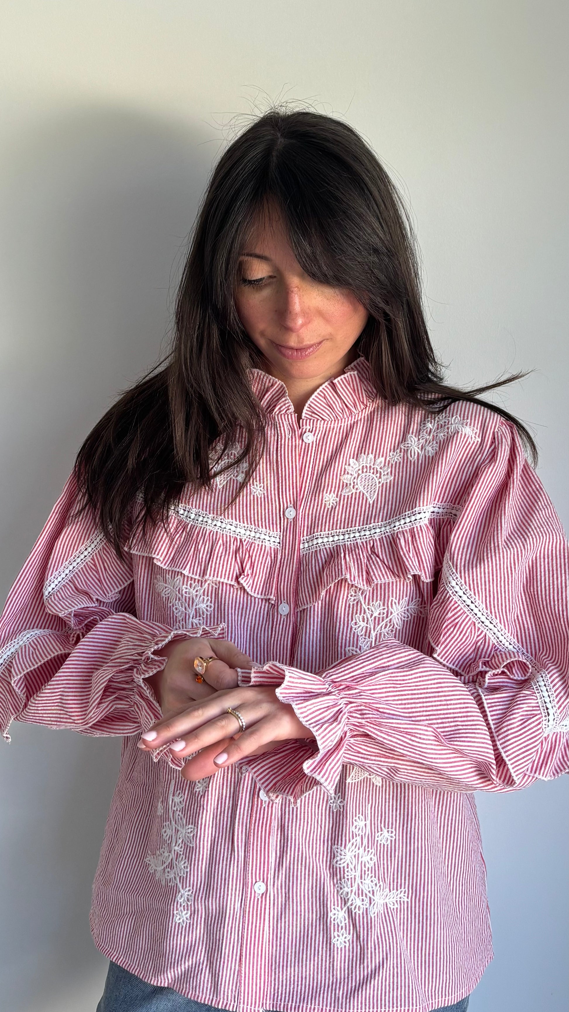 Chemise Popover Imprimée Pink Republic - Taille XL Junior, Neuf Avec Étiquette | Style Décontracté