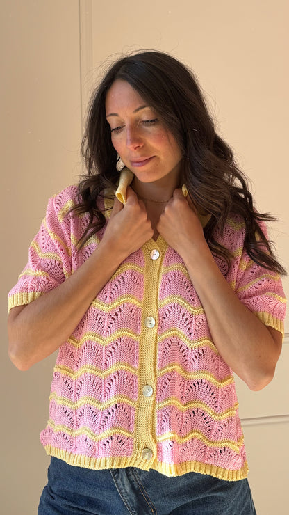 Gilet LOULOU - Jaune/Rose