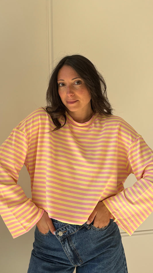 Marinière VALENTINE - ROSE/JAUNE