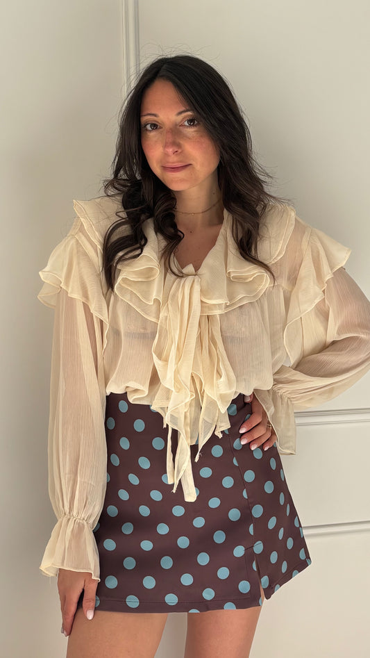 Jupe POPPY - Marron/Bleu