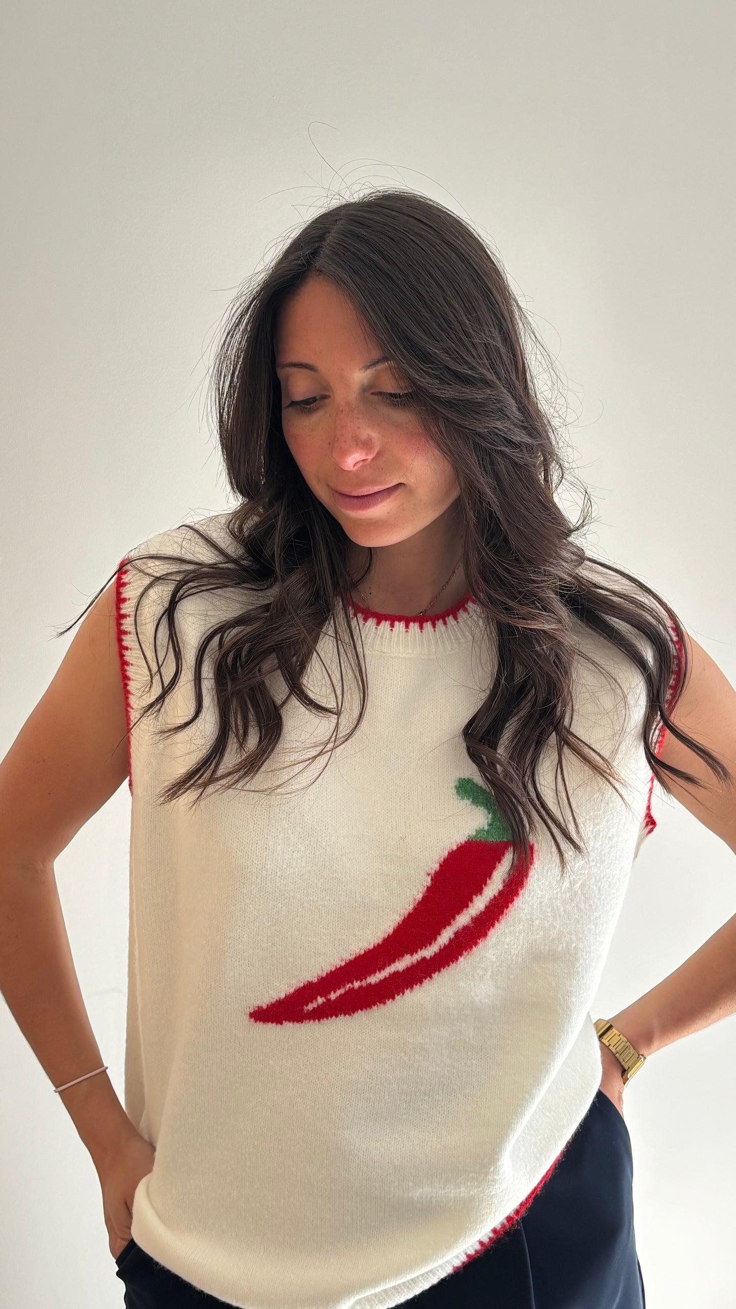 Top maille PIMENT