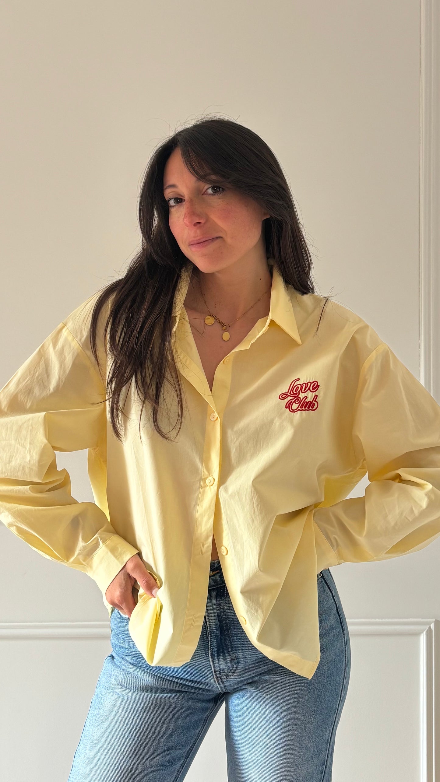 Chemise LOVE - Jaune