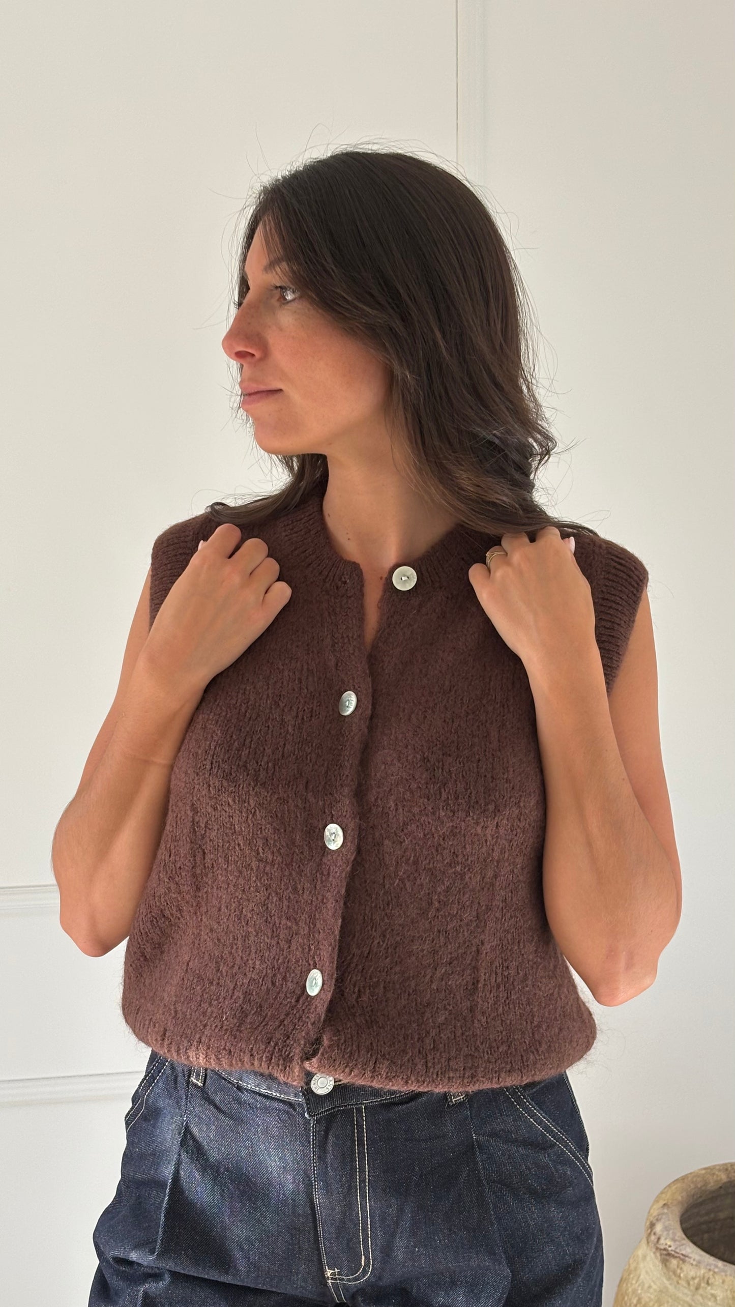 Gilet sans manche AXEL - Chocolat