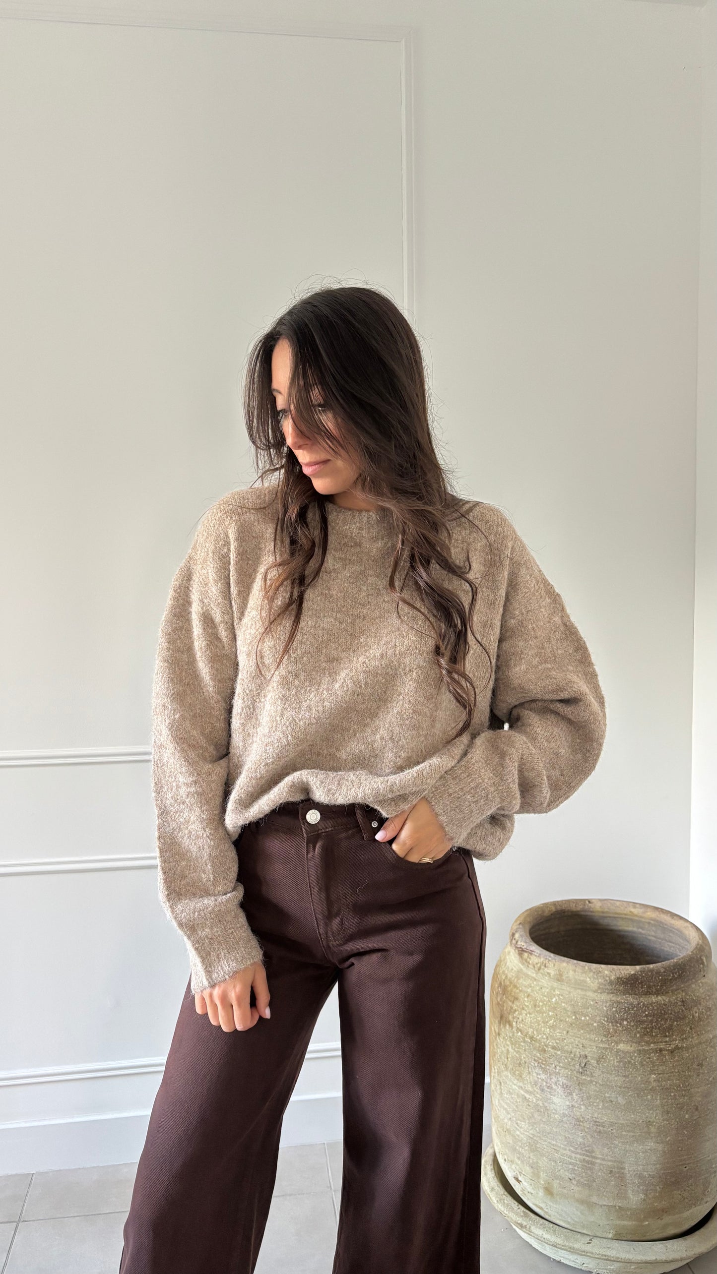Pull CELESTINE - Taupe