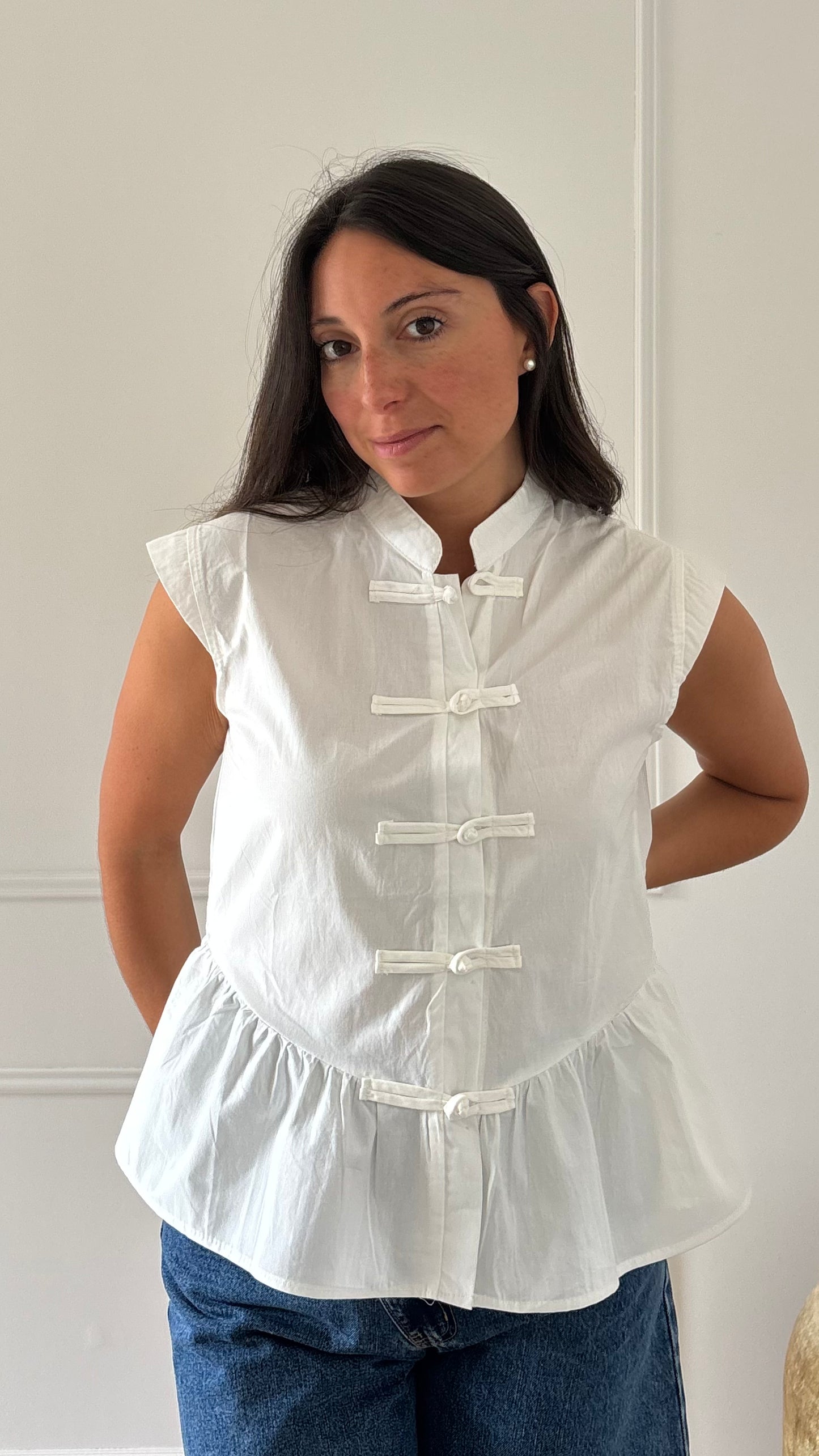Top LOUISA - Blanc