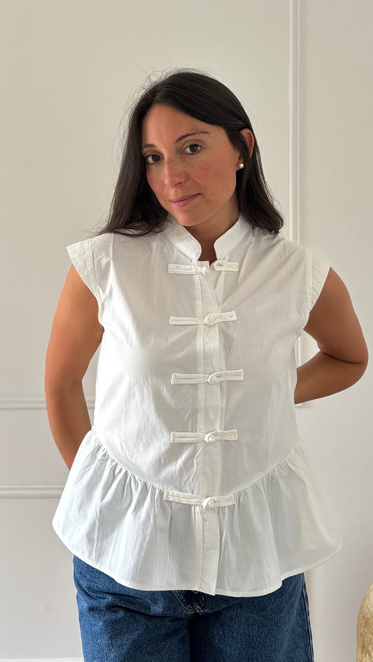 Top LOUISA - Blanc