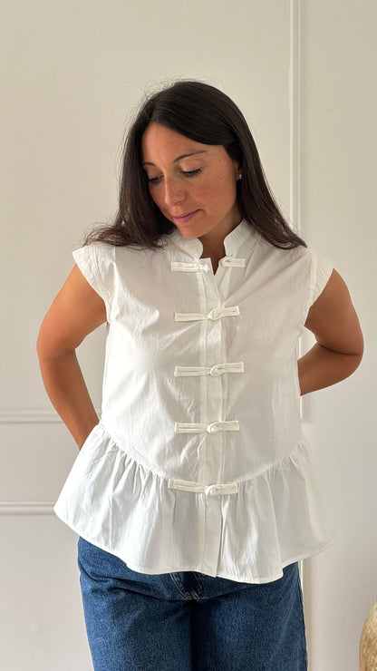 Top LOUISA - Blanc