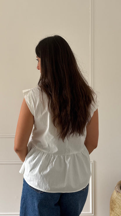 Top LOUISA - Blanc