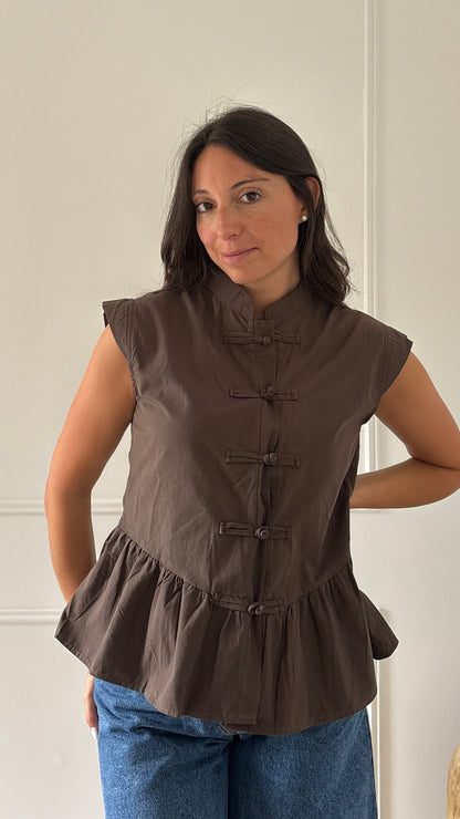 Top LOUISA - Marron