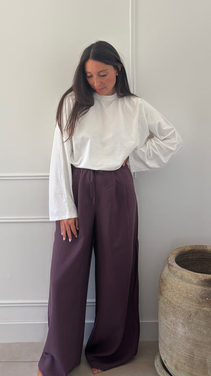 Pantalon ELYA - Prune