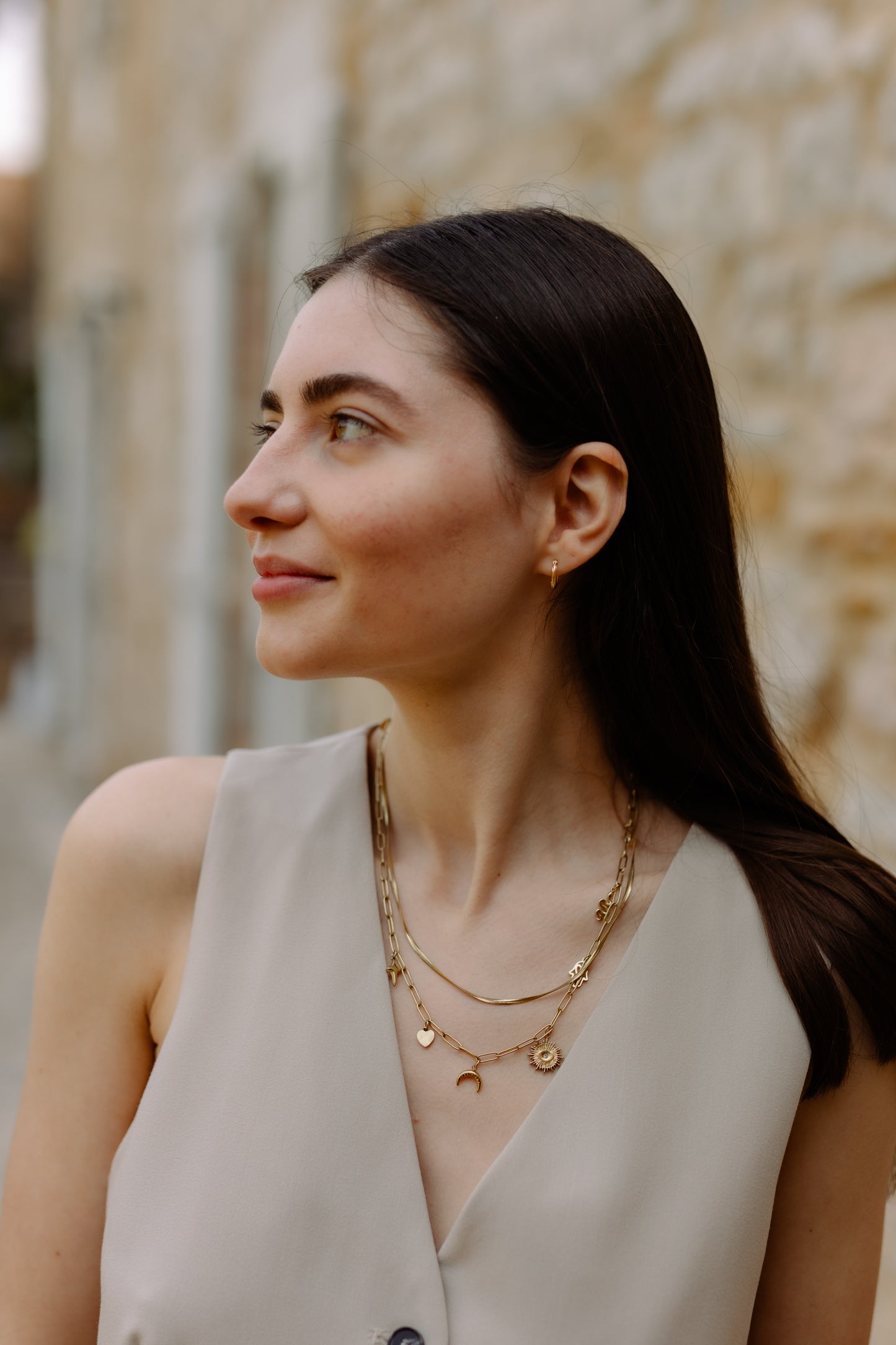 Collier CHARMS - Doré