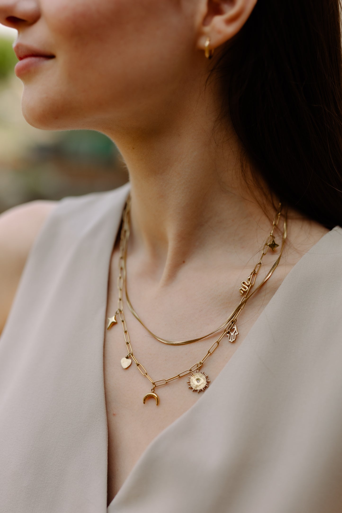 Collier CHARMS - Doré