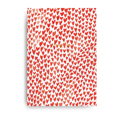 Grand carnet couverture coeurs