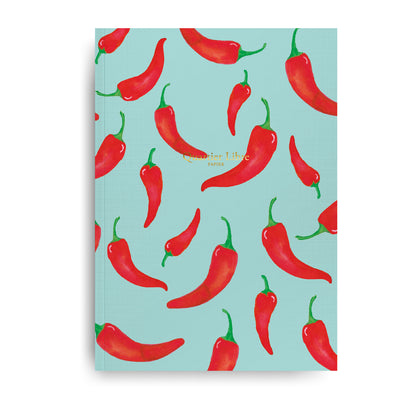 Grand carnet couverture piments