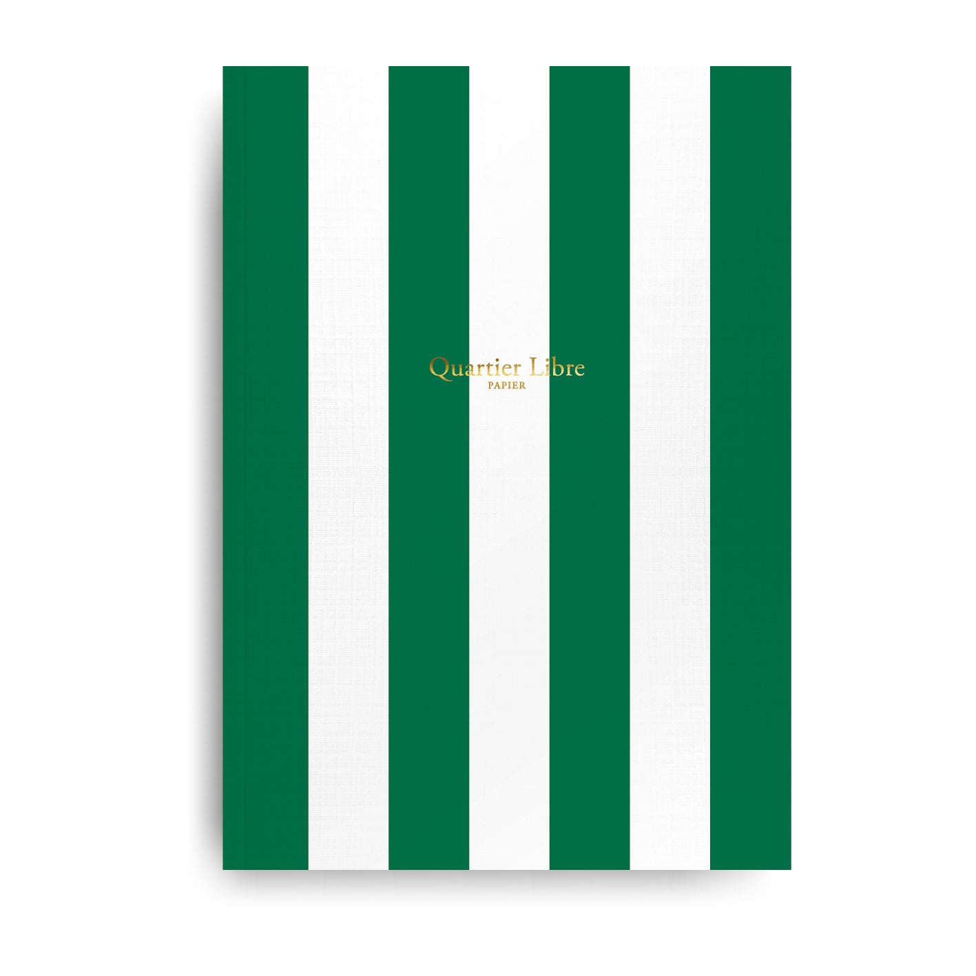 Grand carnet couverture rayée verte