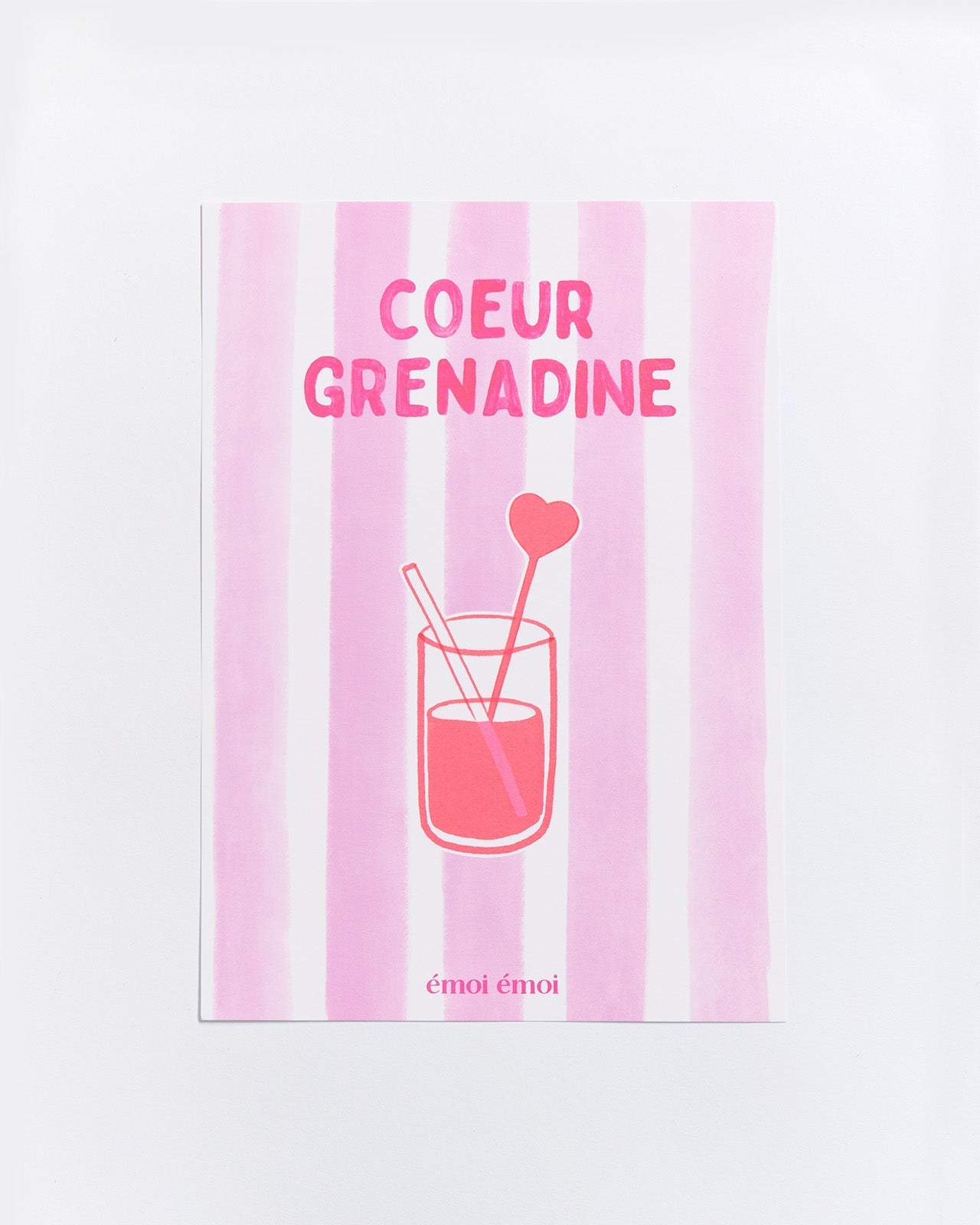 Affiche " Coeur Grenadine" - EMOI EMOI