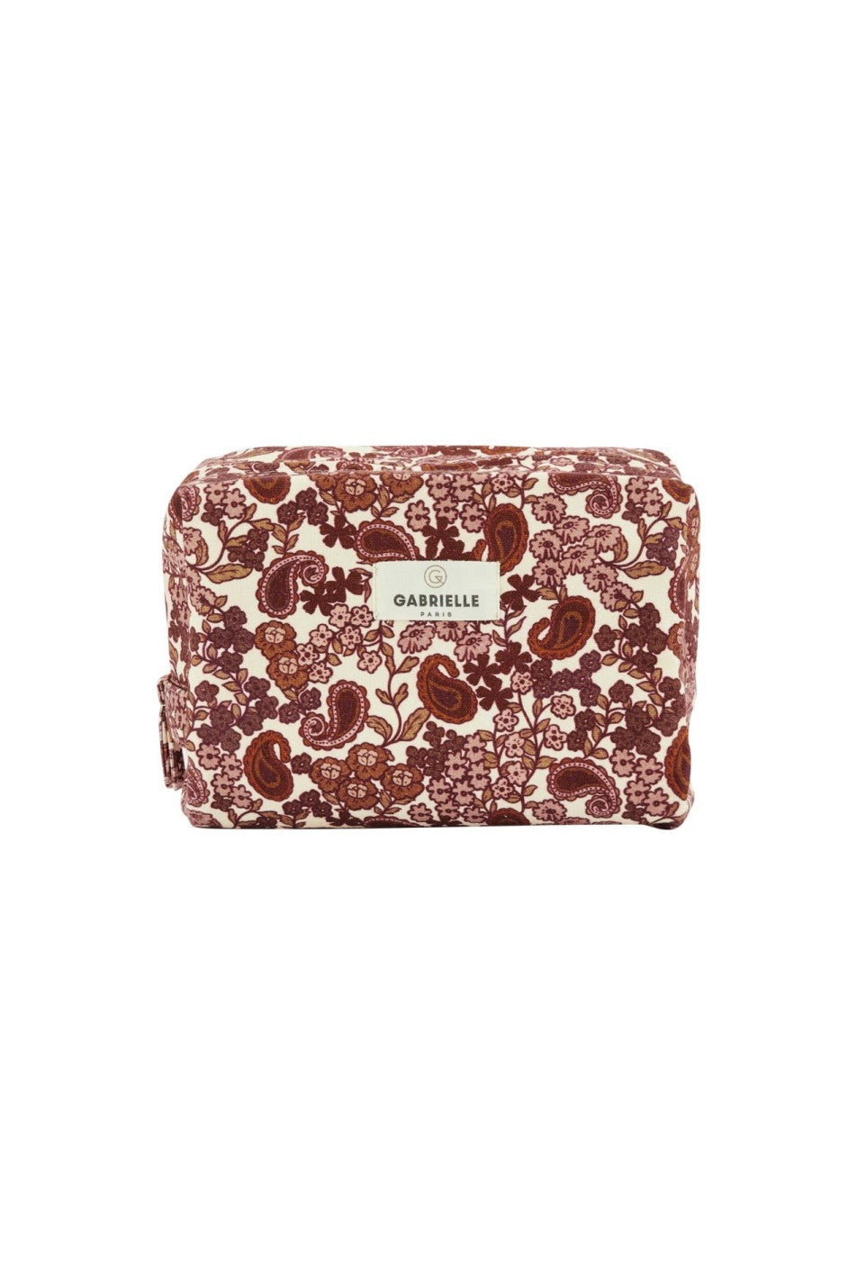 Trousse de toilette motifs arabesque rouge bordeaux